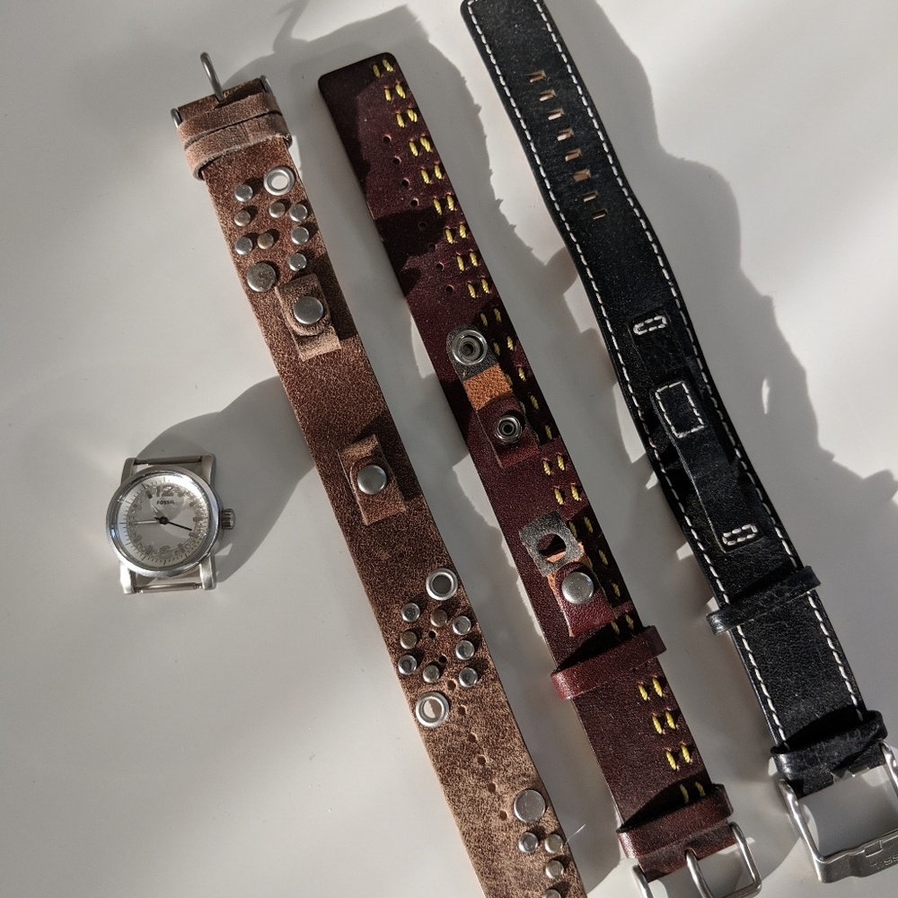Fossil Watch & 3 Removable Bands